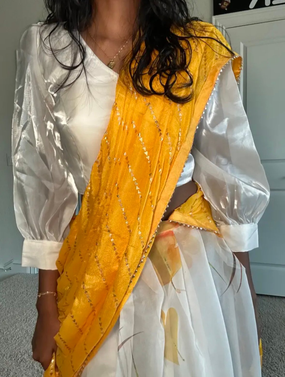 The White & Yellow Lehenga